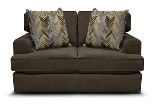 Casual Loveseat with Track Arms