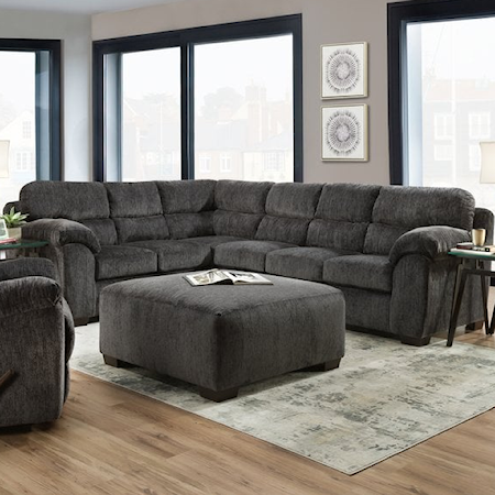 Casual 2-Piece Sectional Sofa