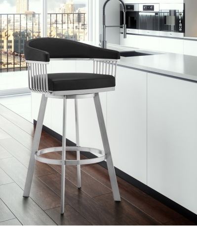Armen Living Chelsea Swivel Bar Stool