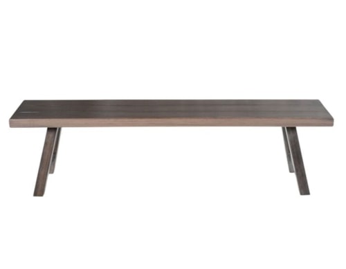 Coastal Aluminum Outdoor Backless Dining Bench