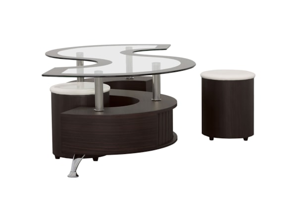 Buckley 3-piece Coffee Table and Stools Set