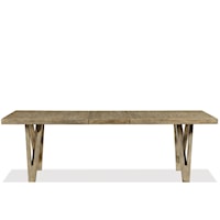 Rustic Rectangular Dining Table with Removable Leaf