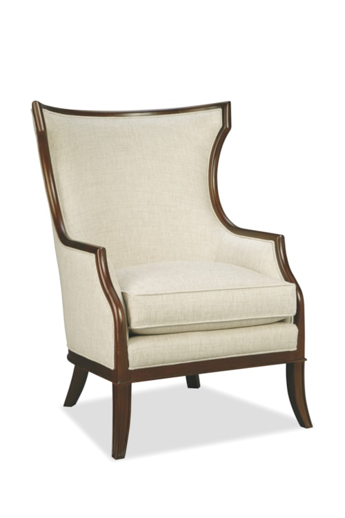Traditional Accent Chair with Upholstered Back