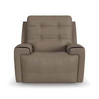 Casual Power Recliner with Power Headrest and USB Charging