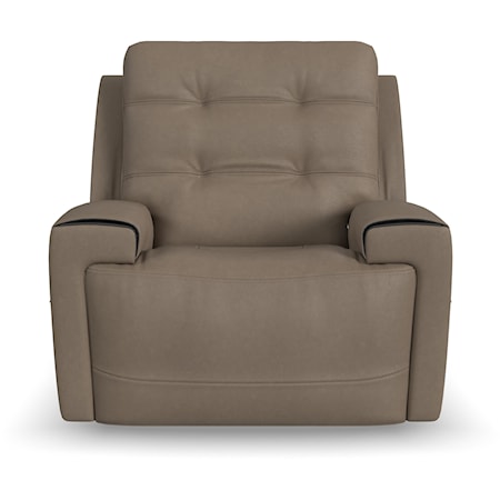 Casual Power Recliner with Power Headrest and USB Charging