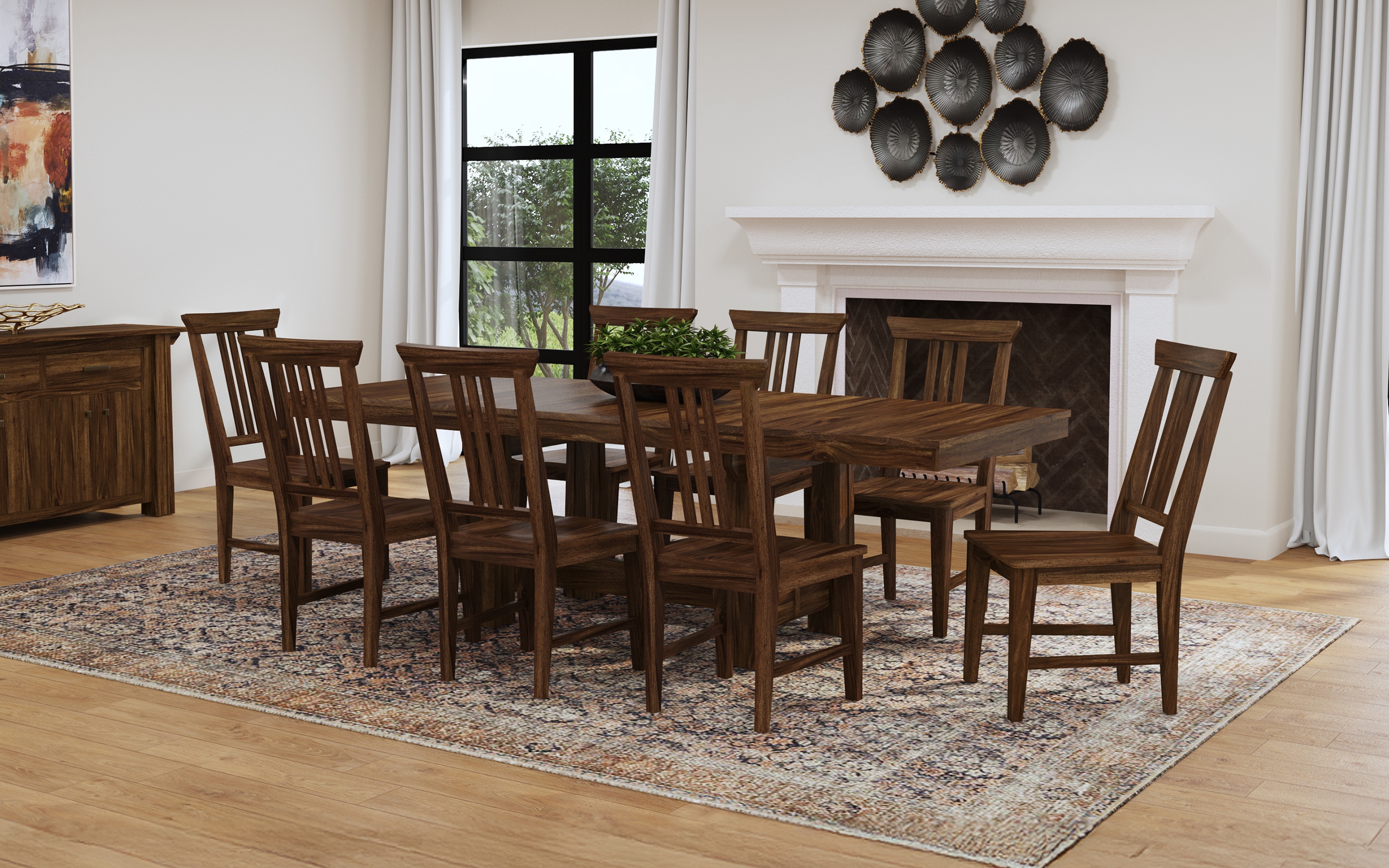 Rectangular Trestle Table
