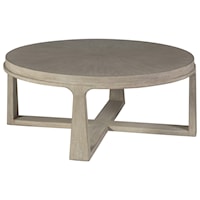 Rousseau Contemporary Round Wood Cocktail Table