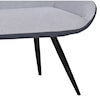 Armen Living Coronado Contemporary Bench in Brushed Gray