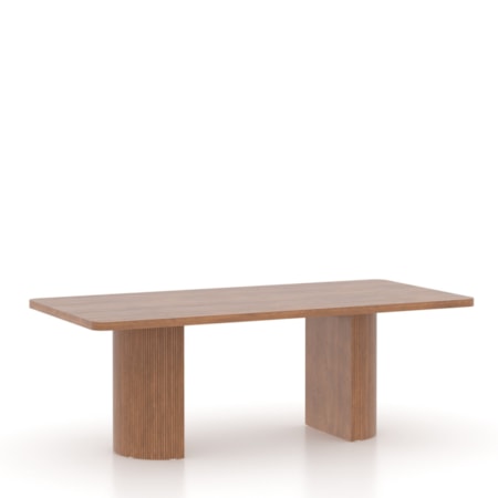 Double-Pedestal Table w/Half-Cylinder Base