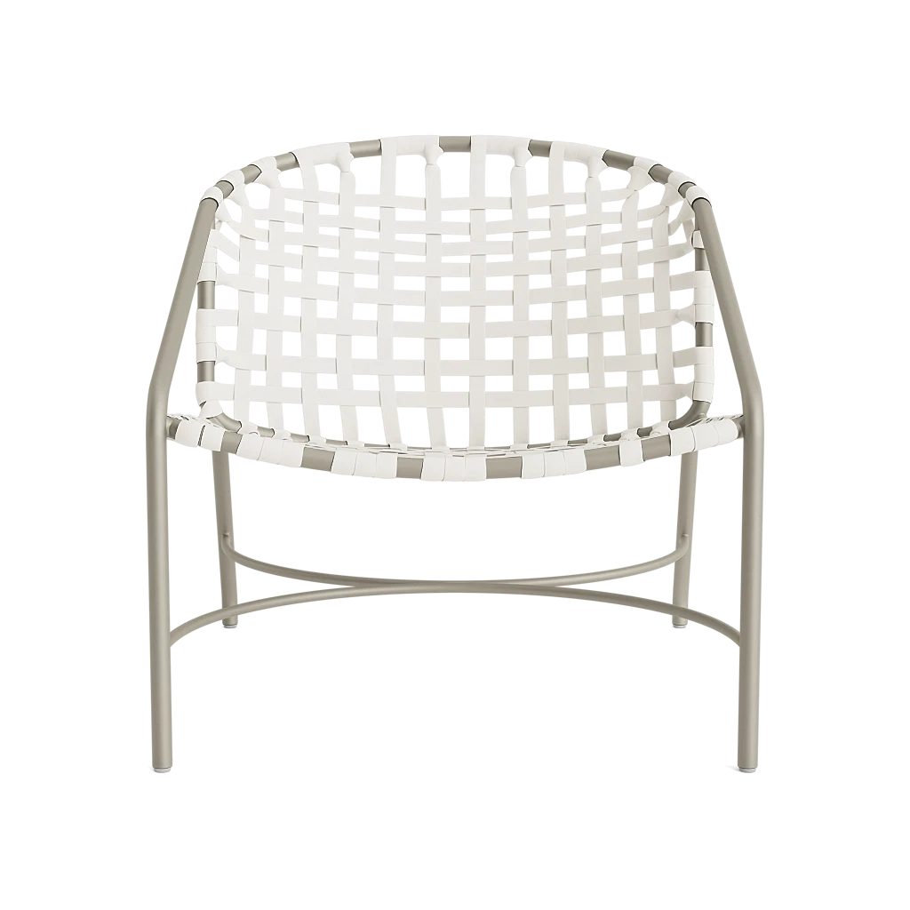 Vinyl Strap Deep-Seating Lounge Chair