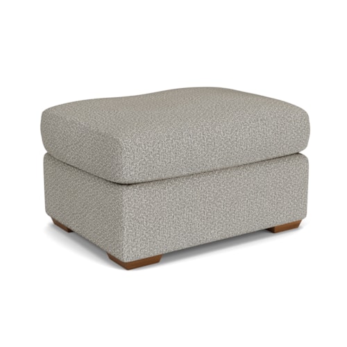 Casual Ottoman with Block Feet
