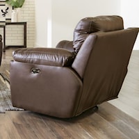 Casual Leather Match Power Lay Flat Recliner