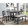 CM DELFIN 6-Piece Counter Height Dining Set