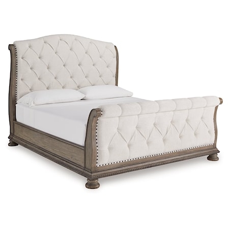 Queen Upholstered Sleigh Bed