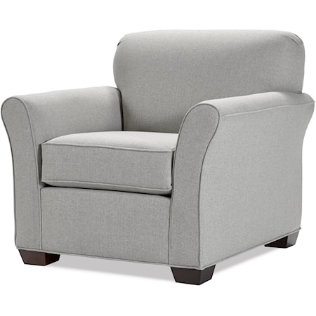 Casual Chair with Tapered Arms and Legs