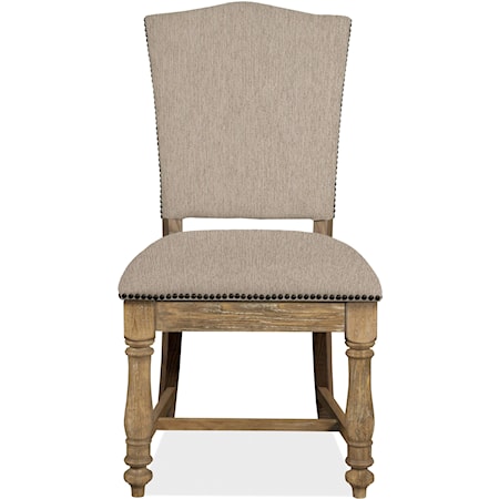 Upholstered Side Chair with Nail Head Trim