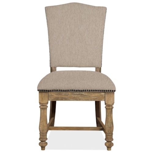 Upholstered Side Chair with Nail Head Trim
