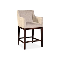 Contemporary Counter Stool with Slope Arms