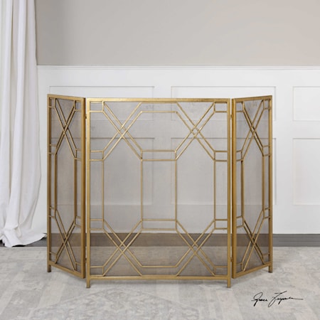 Rosen Gold Fireplace Screen