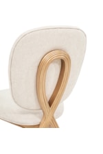 Michael Amini Camellia Field Modern Glam Upholstered Vanity Chair