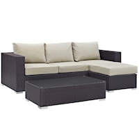 3 Piece Outdoor Patio Sofa Set