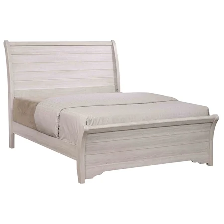 Transitional Queen Sleigh Bed