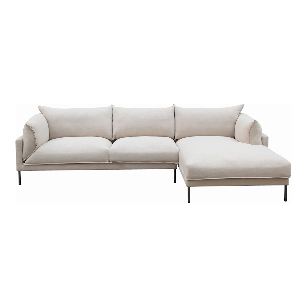 Moe's Home Collection Jamara Jamara Sectional Right Sandy Beige