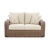 Signature Design by Ashley Sandy Bloom Outdoor Loveseat with Cushion