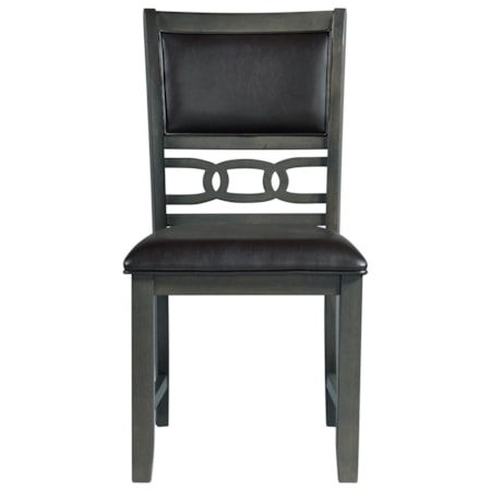 Standard Height Faux Leather Side Chair