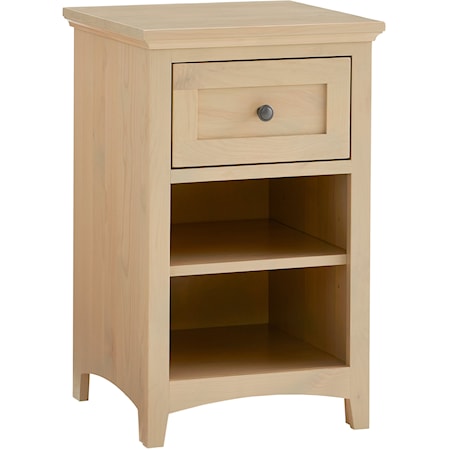 Casual 1-Drawer Nightstand