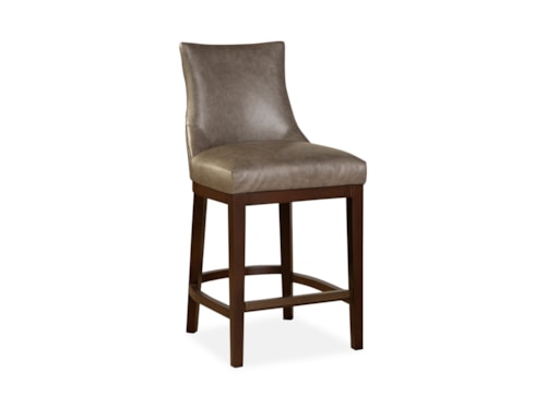 Contemporary Counter Stool with Slight Wing Back
