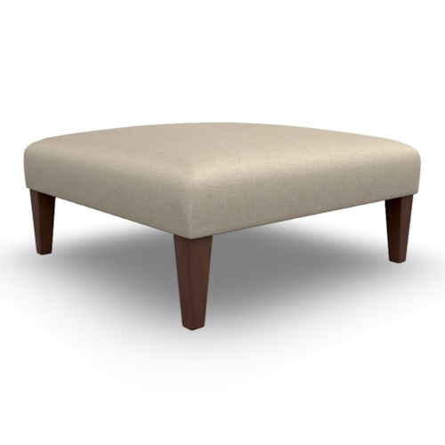 Transitional Upholstered Ottoman