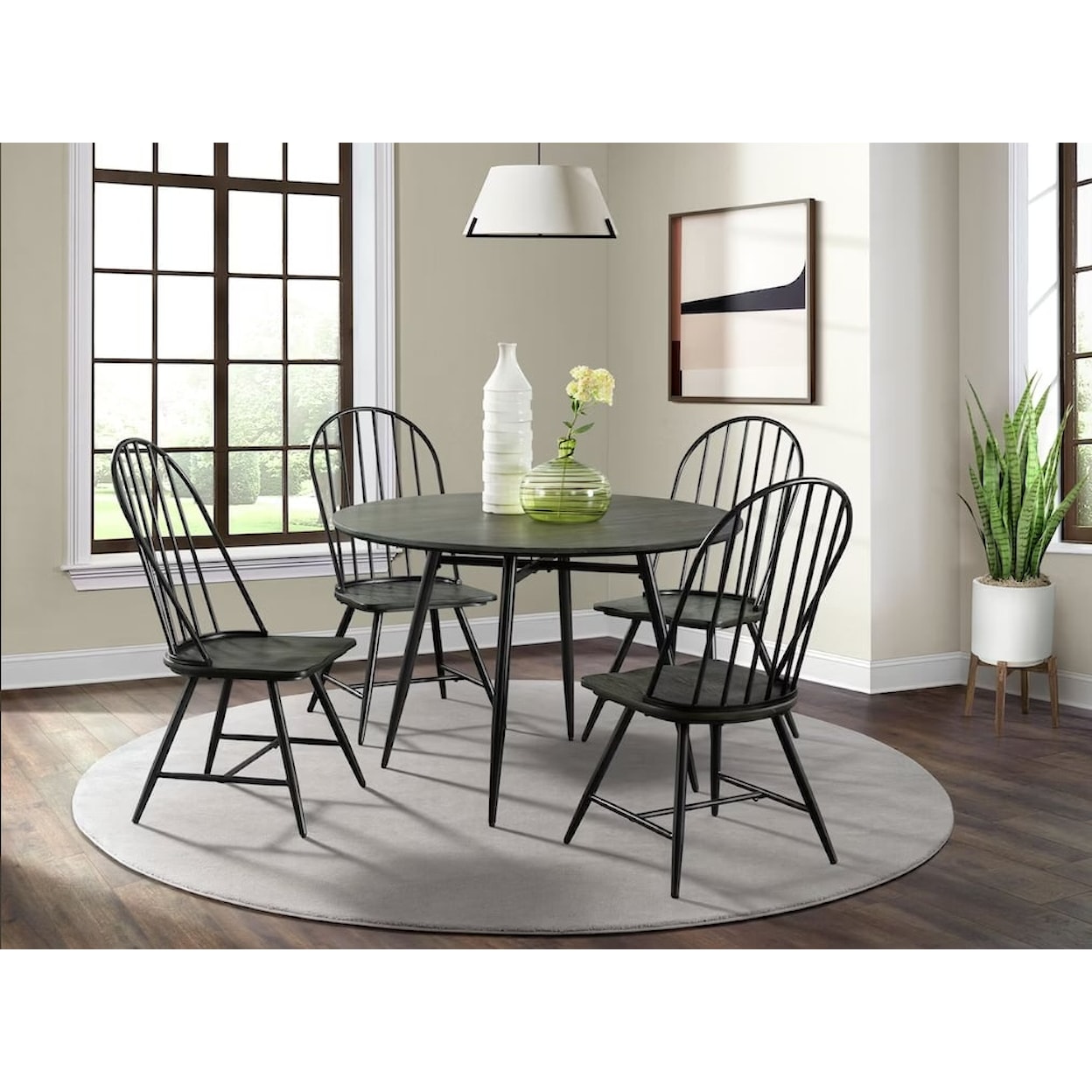 Elements International Keenan Black Dining Tables