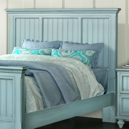 Queen Panel Bed - Bleu