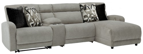 4-Piece Power Reclining Sectional With Chaise