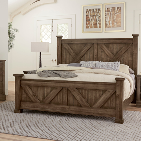 King &quot;X&quot; Panel Bed