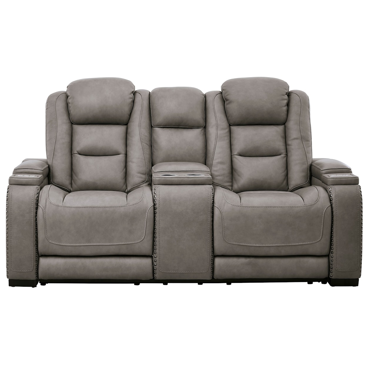 Signature Design The Man-Den Power Reclining Loveseat with Console