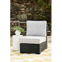 Outdoor Armless Chair With Cushion