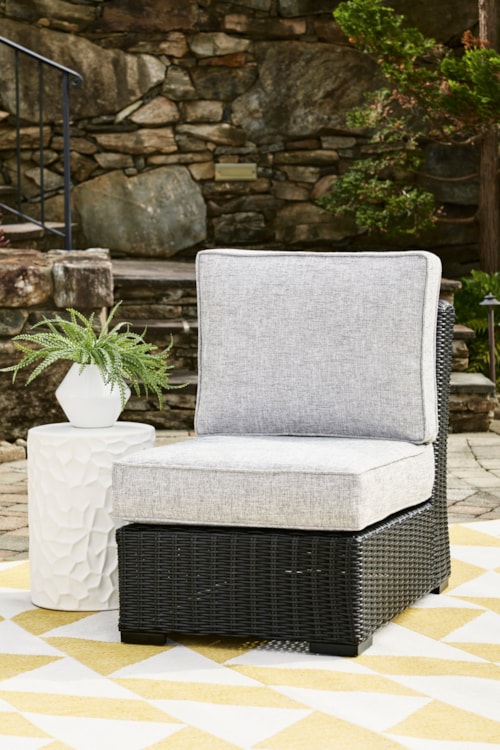 Outdoor Armless Chair With Cushion