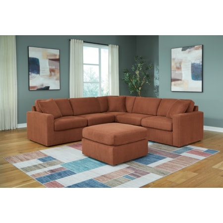 5-Piece Sectional And Ottoman