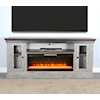 Sunny Designs 3649 TV Stand with Fireplace Insert