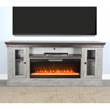 TV Stand with Fireplace Insert