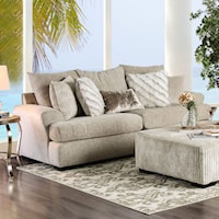 Transitional Sofa with Loose Back Pillows