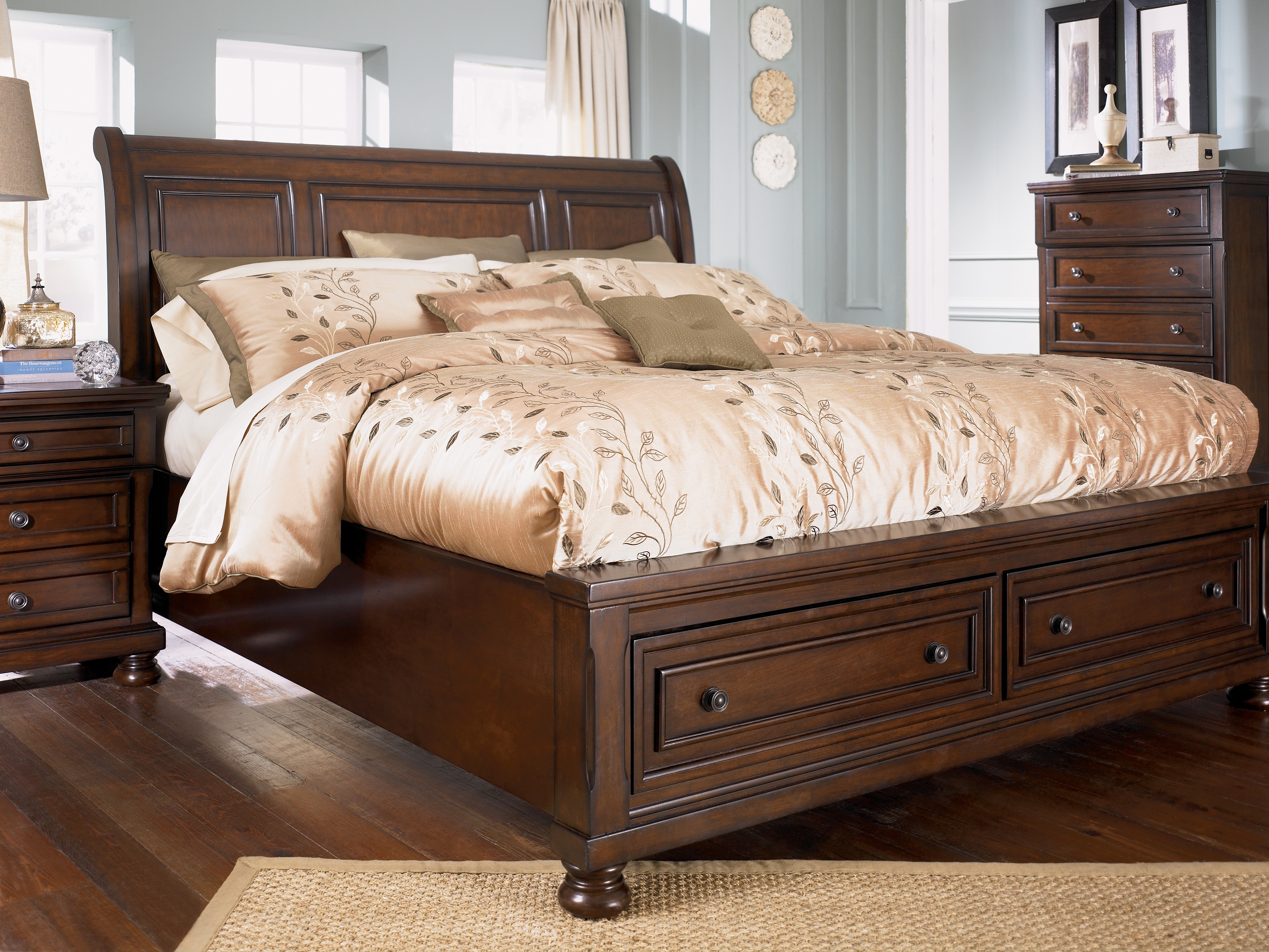 Millennium Porter King Sleigh Storage Bed