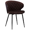 Armen Living Ava Brown Fabric Dining Chair