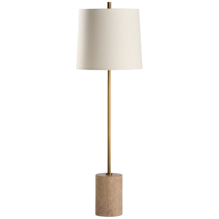 Lambeth Table Lamp-Travertine