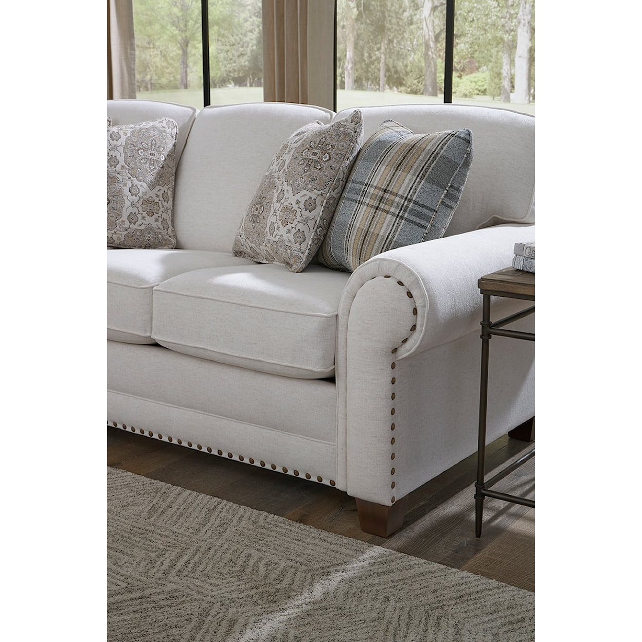 Tennessee Custom Upholstery 4250/N Series Silas Sofa with Nailheads