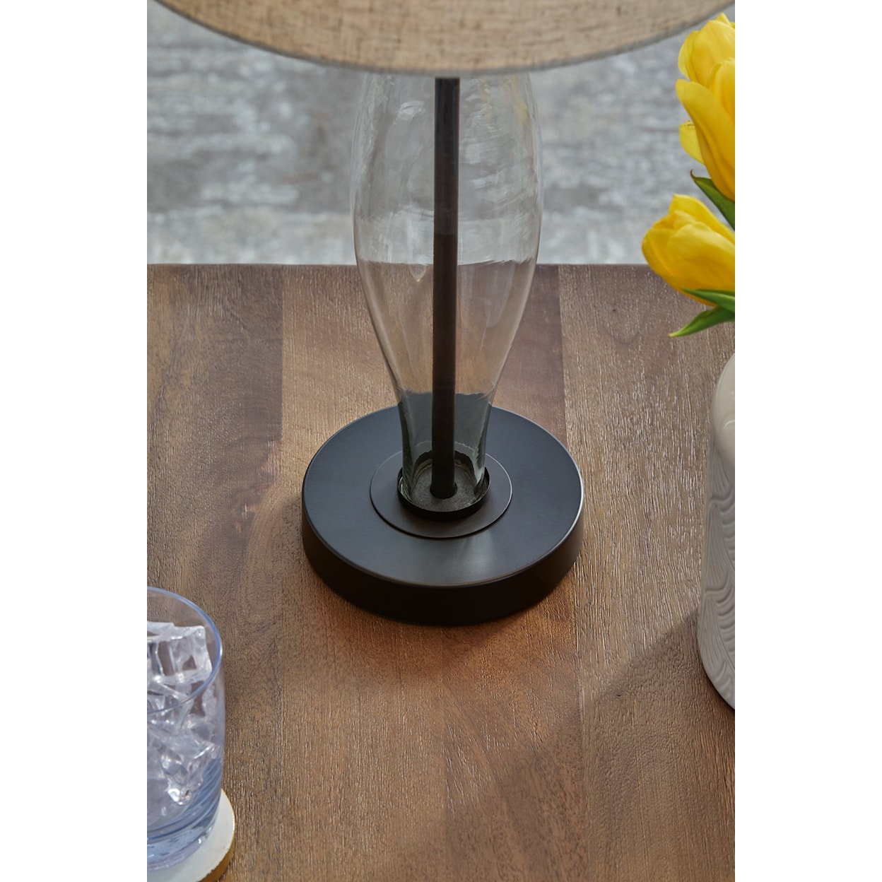 Ashley Signature Design Travisburg Glass Table Lamp (Set of 2)