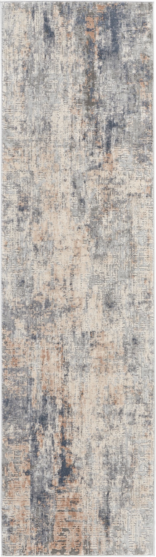 2'2" x 7'6" Grey/Beige Runner Rug