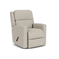 Transitional Swivel Gliding Recliner with Rolled Arms